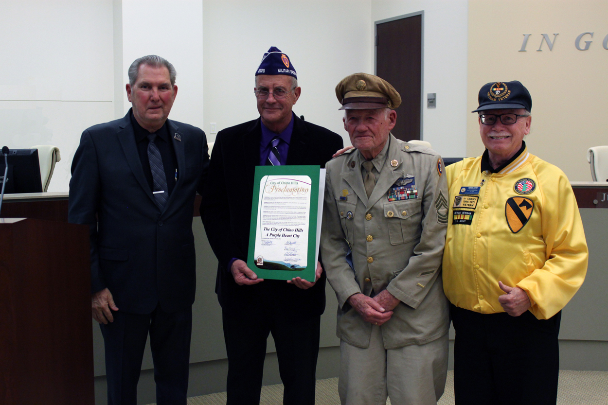 Chino Hills is a Purple Heart City